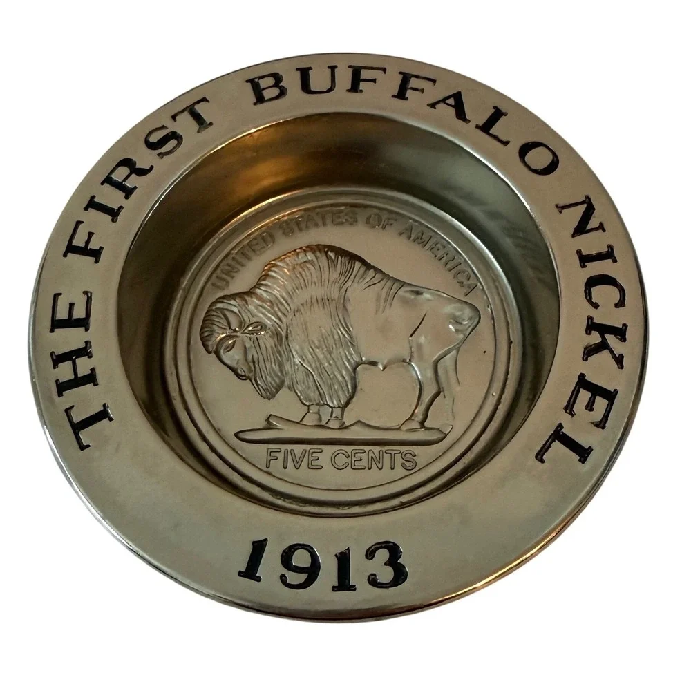Vintage Buffalo Nickel Soap‎ Dish 1913 Design w/ Unused Soap James E Fraser Box